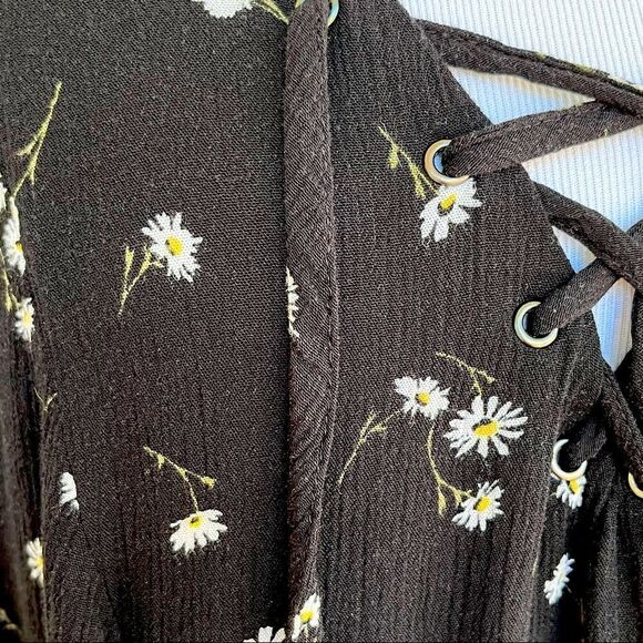 Torrid black Floral Boho Gauzy Sleeveless Dress 2x - Picture 6 of 9